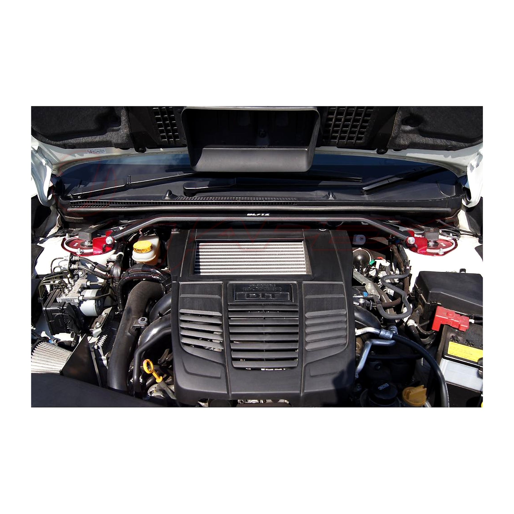 BLITZ Front Strut Tower Bar Red 96106 for WRX S4 VAG