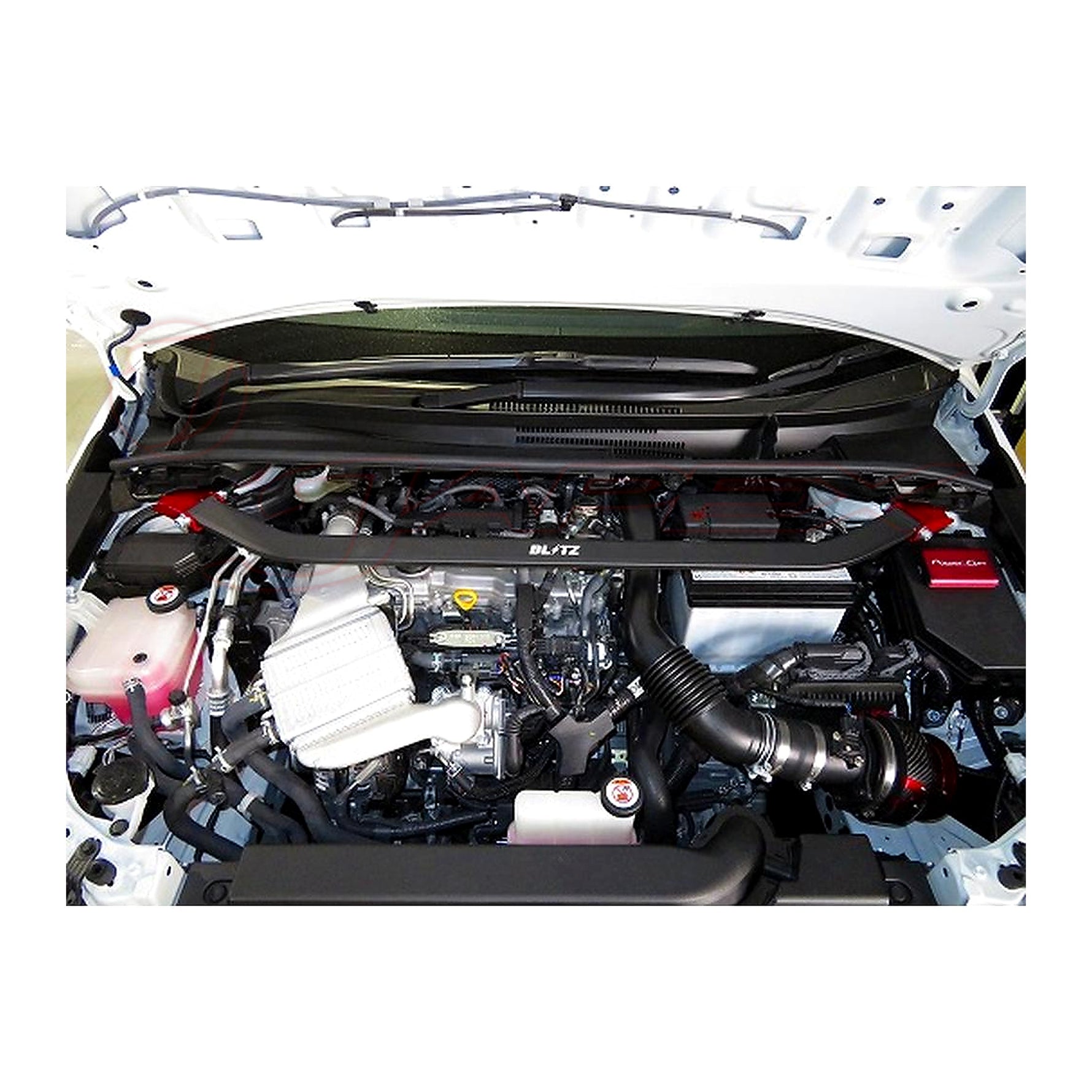 BLITZ Front Strut Tower Bar Red 96116 for COROLLA SPORTS NRE210H / NRE214H