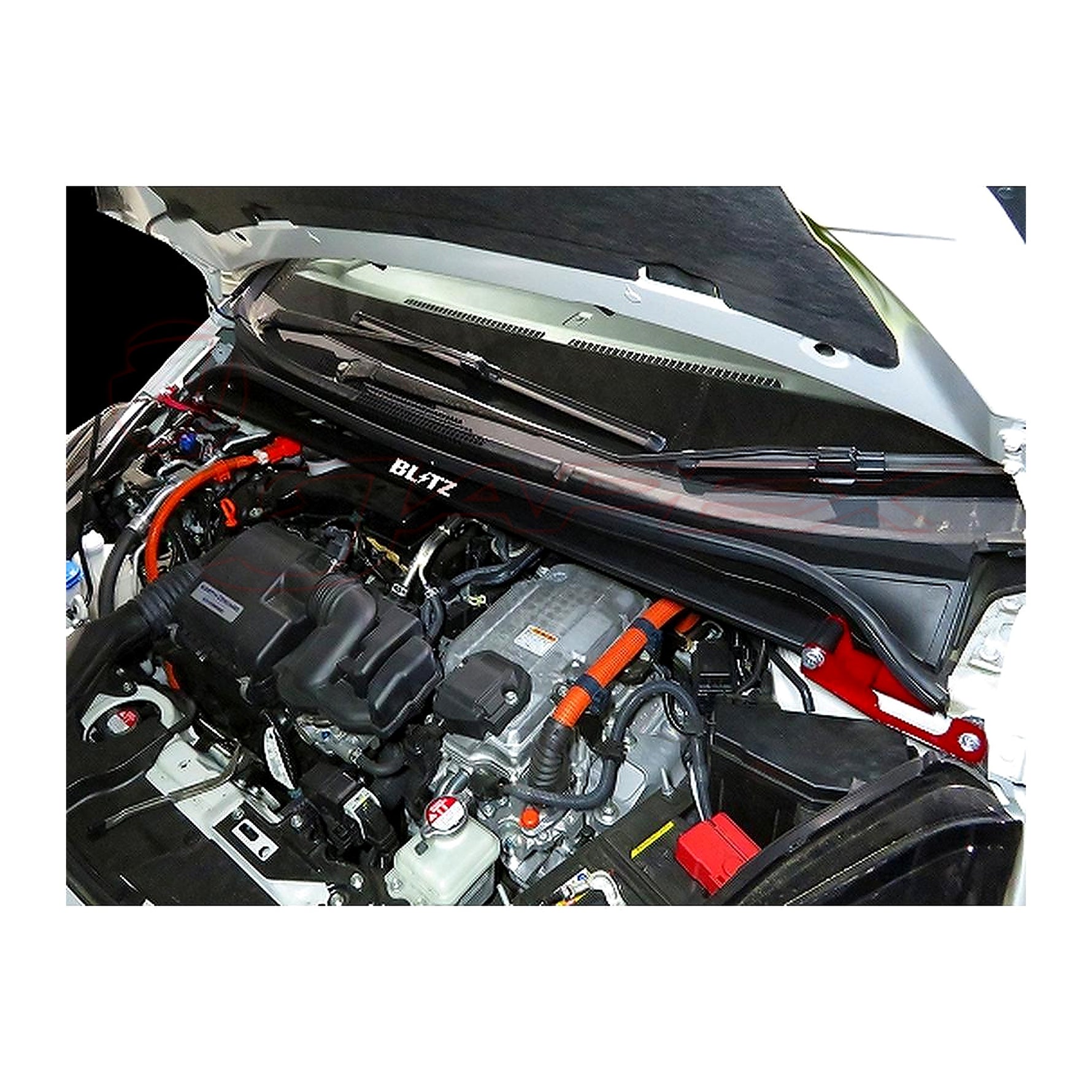 BLITZ Front Strut Tower Bar Red 96123 for FIT HYBRID GR3 / GR4 / GR6 / GR8