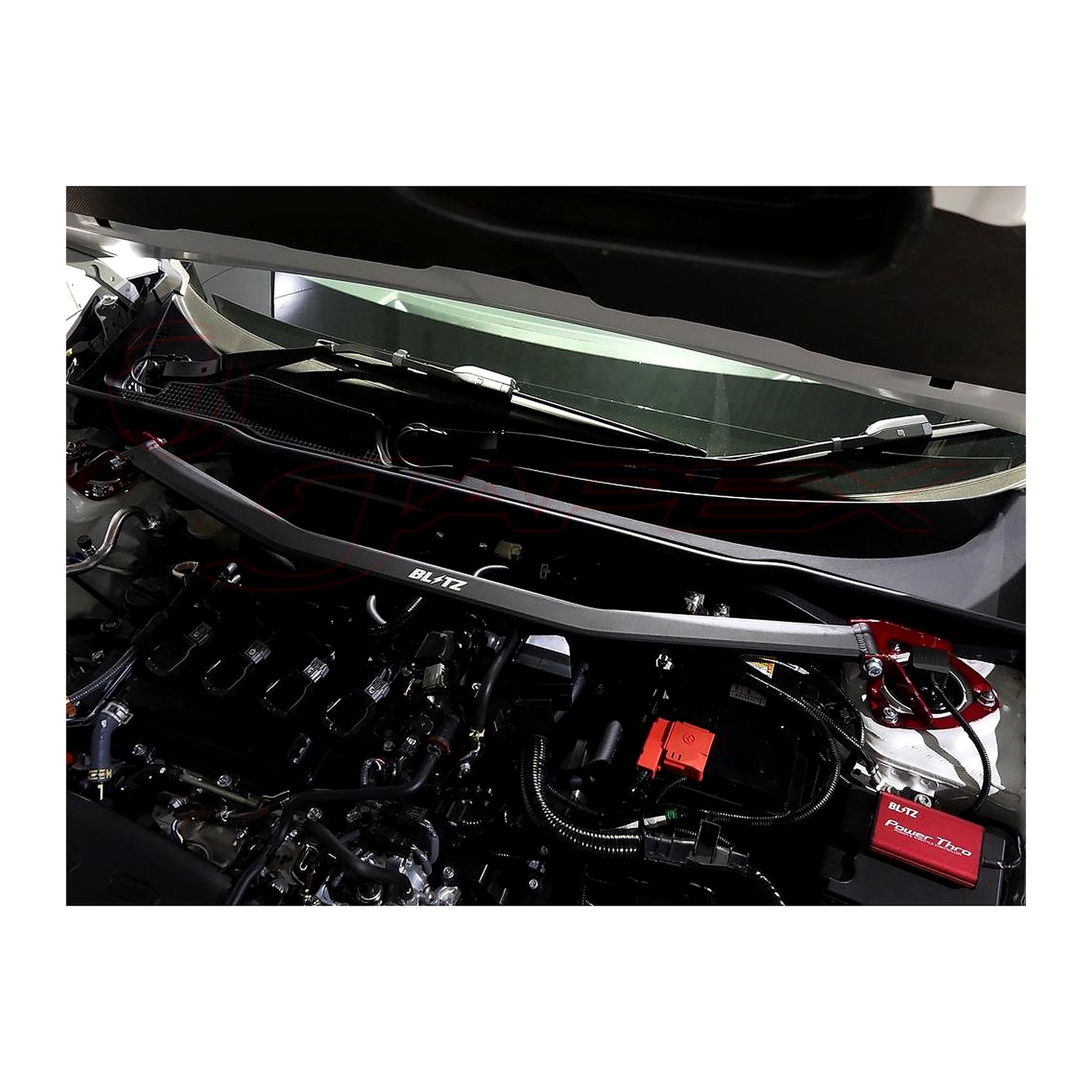BLITZ Front Strut Tower Bar Red 96142 for CIVIC FL1
