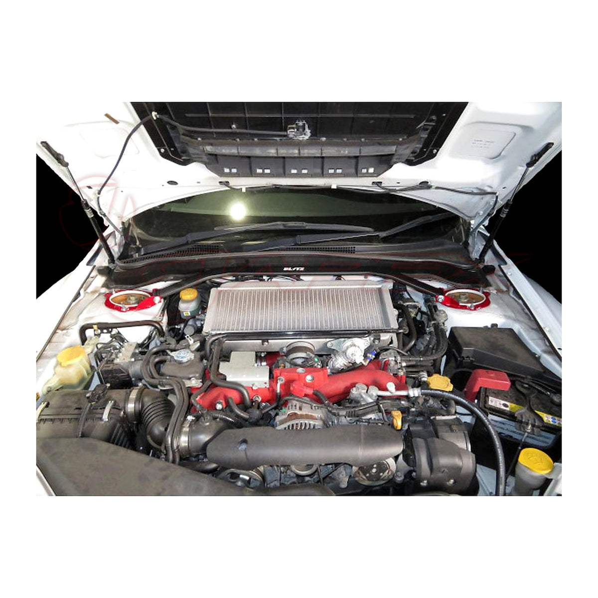 BLITZ Front Strut Tower Bar Red 96146 for IMPREZA GRB