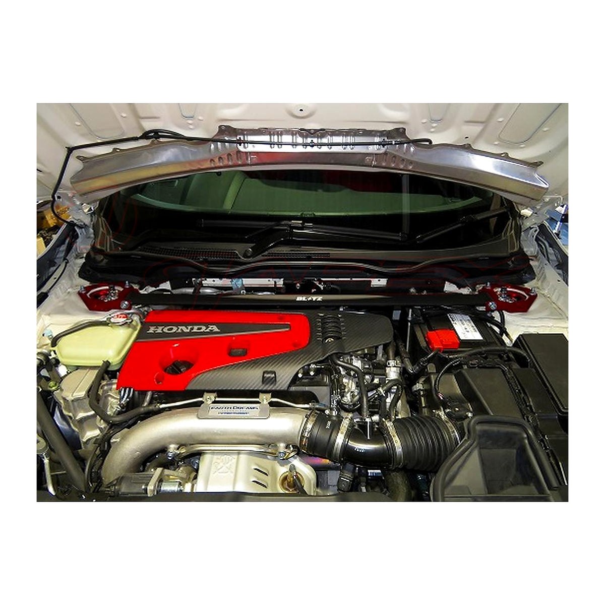 BLITZ Front Strut Tower Bar Red 96167 for CIVIC TYPE R FK8