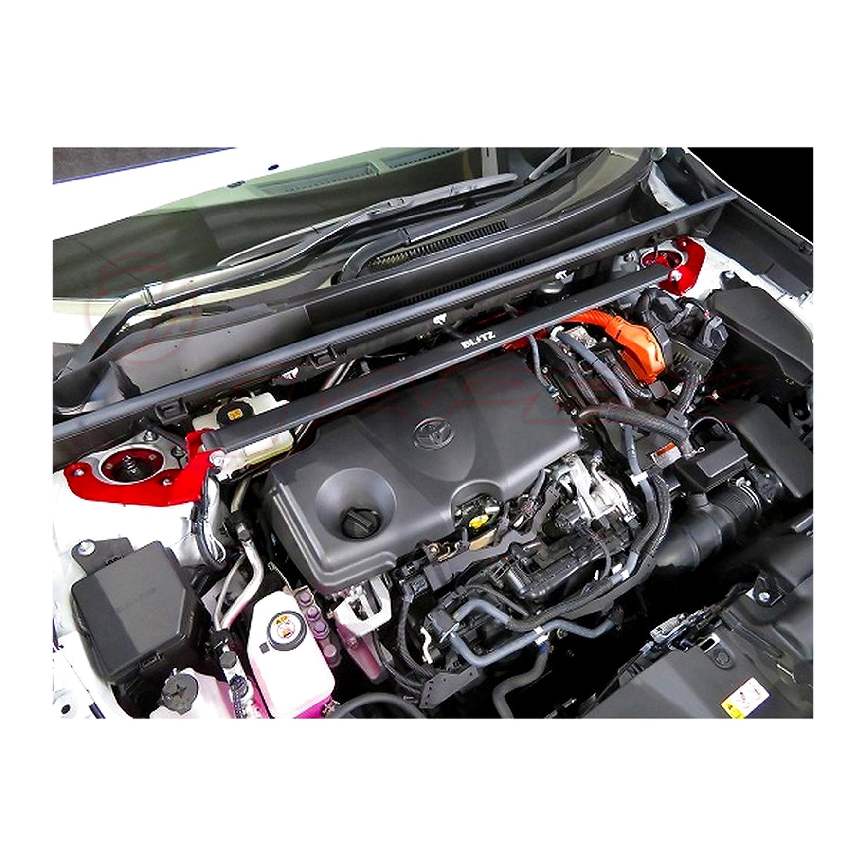 BLITZ Front Strut Tower Bar Red 96173 for RAV4 HYBRID AXAH52 / AXAH54