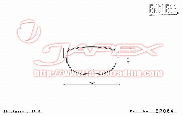 ENDLESS SSS Rear Brake Pads EP064 for SILVIA S110 series