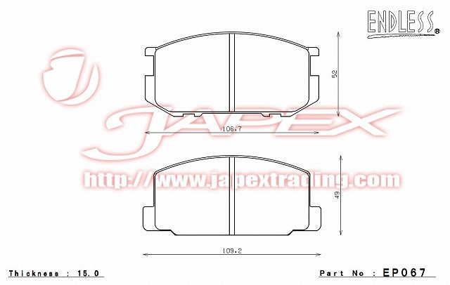 ENDLESS SSS Front Brake Pads EP067 for SPRINTER TRUENO AE85 / AE86