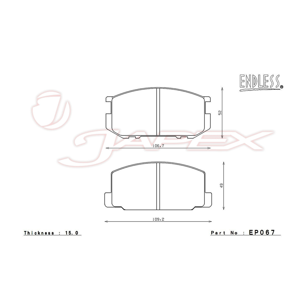 ENDLESS SR01 Front & Rear Brake Pad Set EP067 / EP097 for SPRINTER TRUENO AE86