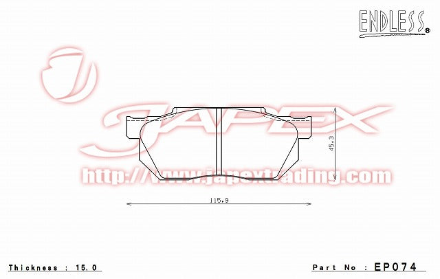 ENDLESS SSS Front Brake Pads EP074 for CR-X AS
