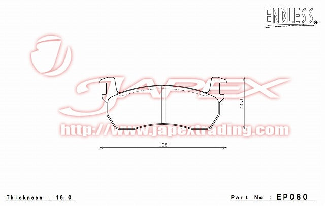 ENDLESS SSS Front Brake Pads EP080 for PAO PK10