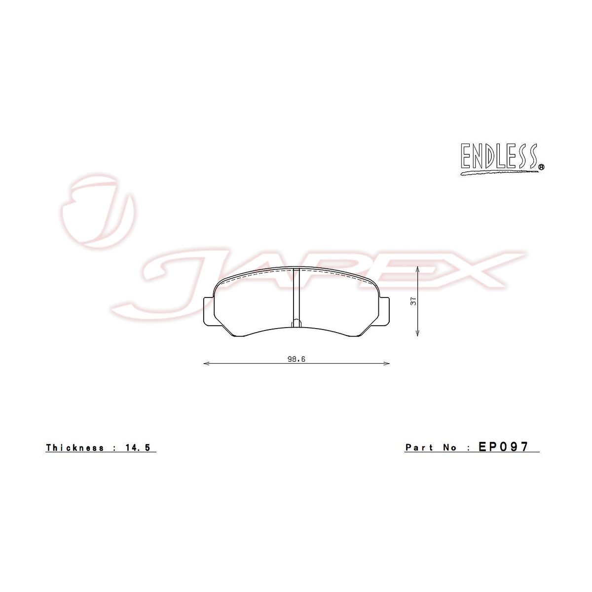 ENDLESS SR01 Front & Rear Brake Pad Set EP067 / EP097 for COROLLA LEVIN AE86