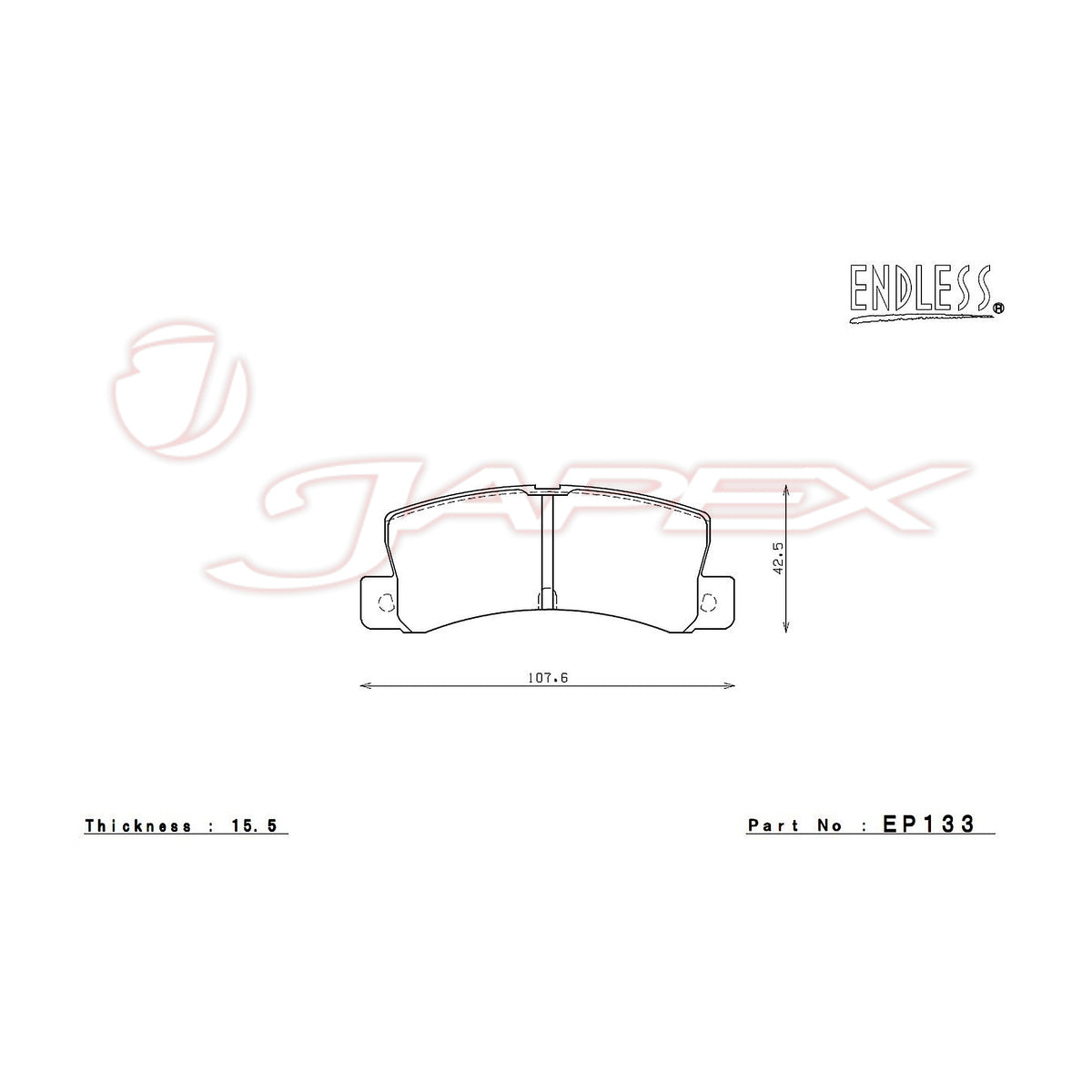 ENDLESS SR01 Rear Brake Pads EP133 for SPRINTER TRUENO AE101 / AE111