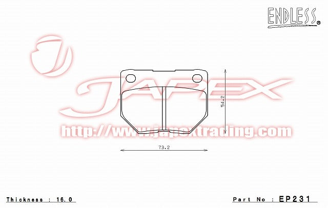 ENDLESS SSS Rear Brake Pads EP231 for SKYLINE ER34