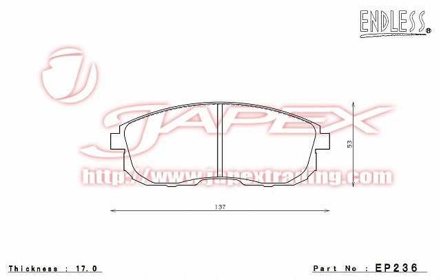 ENDLESS SSS Front Brake Pads EP236 for 180SX RPS13