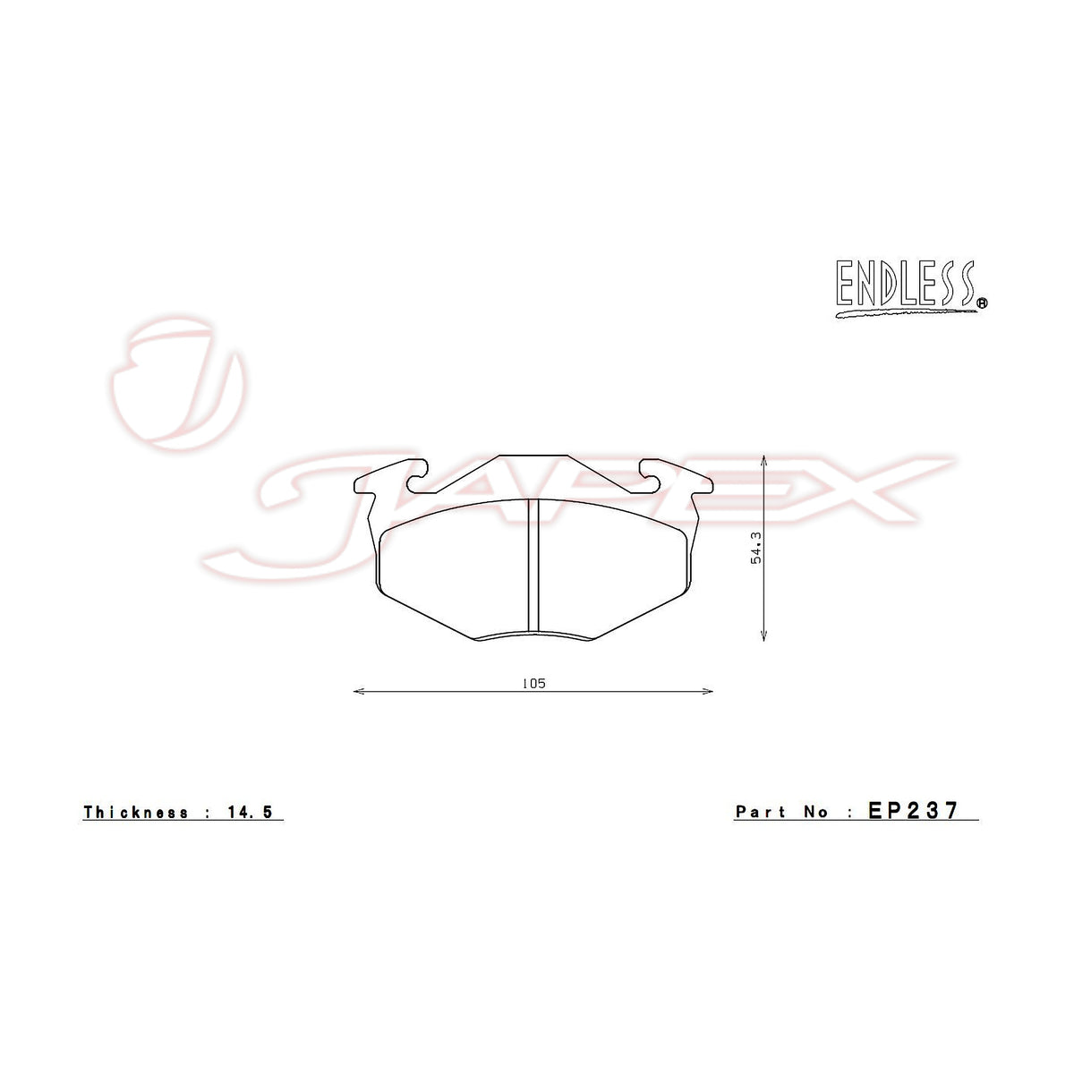 ENDLESS SR01 Front Brake Pads EP237 for ALTO CM22S