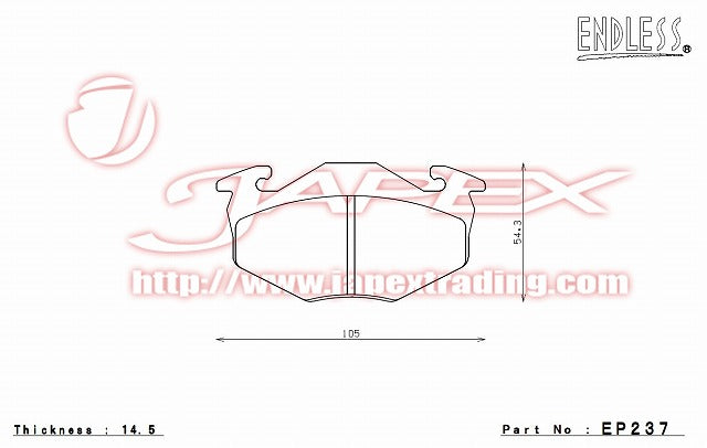 ENDLESS SSS Front Brake Pads EP237 for CAROL AA6RA