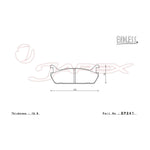 ENDLESS SR01 Rear Brake Pads EP241 for AZ-3 EC5SA / ECPSA
