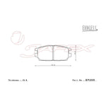 ENDLESS SSS Rear Brake Pads EP265 for LANCER EVOLUTION IX(9)EVO9 CT9A