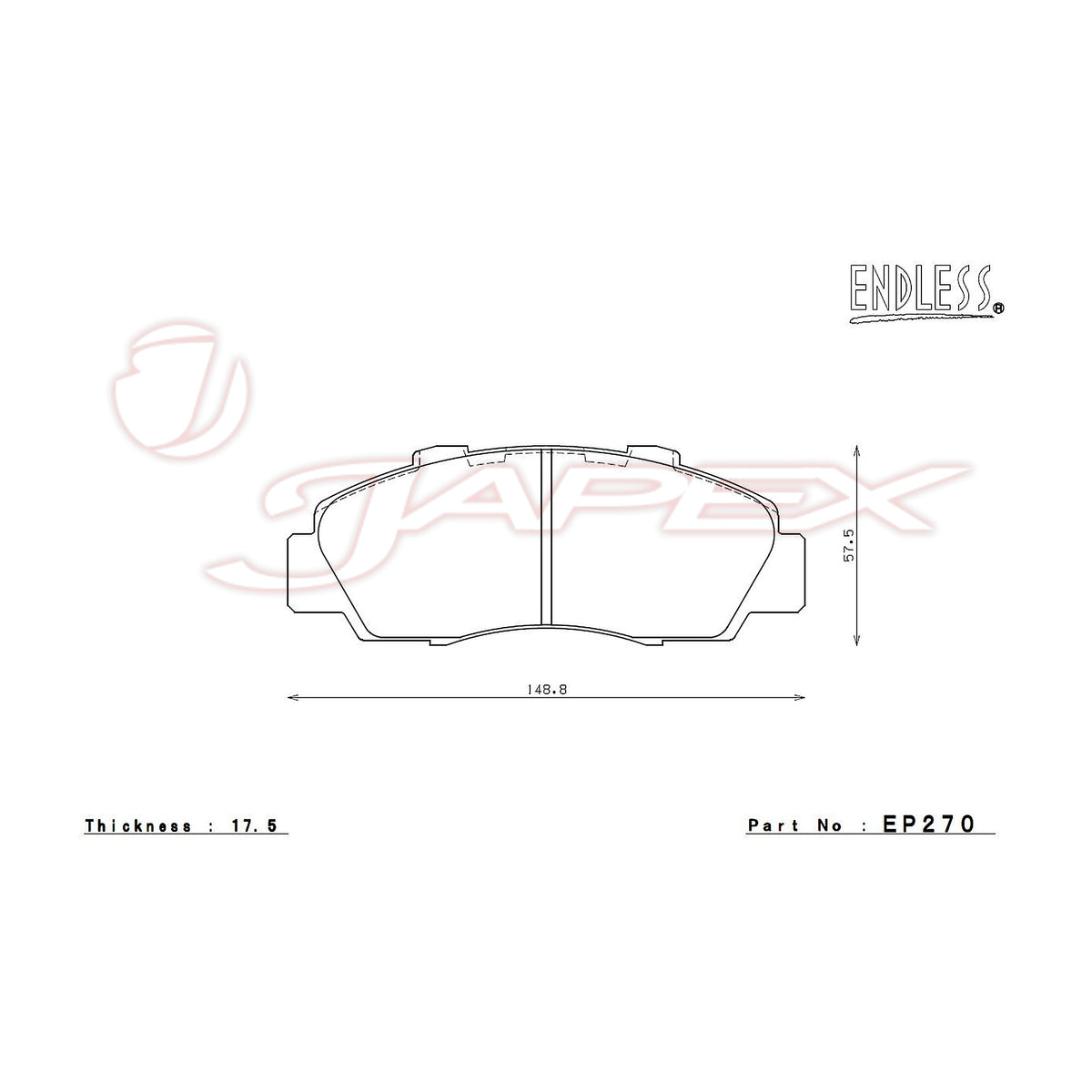 ENDLESS SR01 Front Brake Pads EP270 for SABER UA4