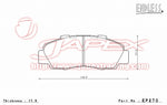 ENDLESS SSS Front Brake Pads EP270 for ACCORD WAGON CF6 / CF7