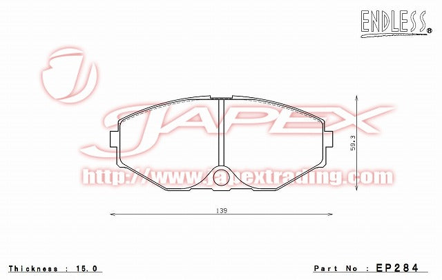 ENDLESS SSS Front Brake Pads EP284 for CEDRIC Y33