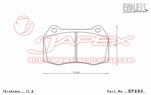 ENDLESS SSS Front Brake Pads EP290 for SKYLINE GT-R BNR34