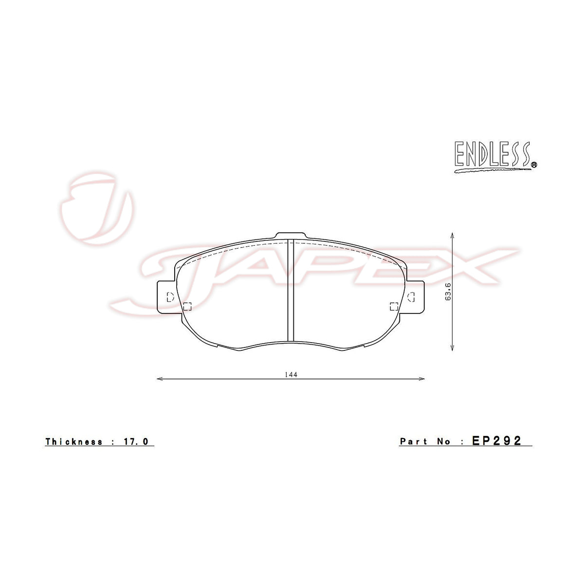 ENDLESS SSS Front & Rear Brake Pad Set EP292 / EP281 for ARISTO JZS147