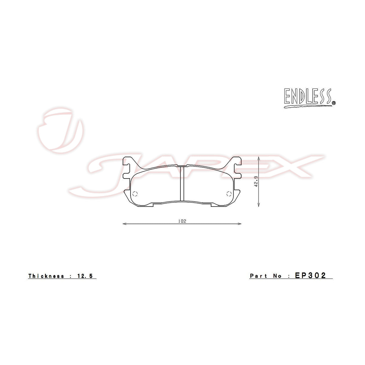 ENDLESS SR01 Rear Brake Pads EP302 for LANTIS CBAEP