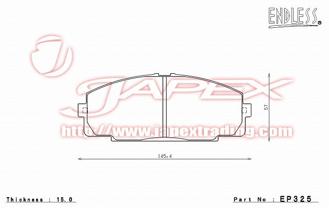 ENDLESS SSS Front Brake Pads EP325 for REGIUS ACE LH107W / LH117G