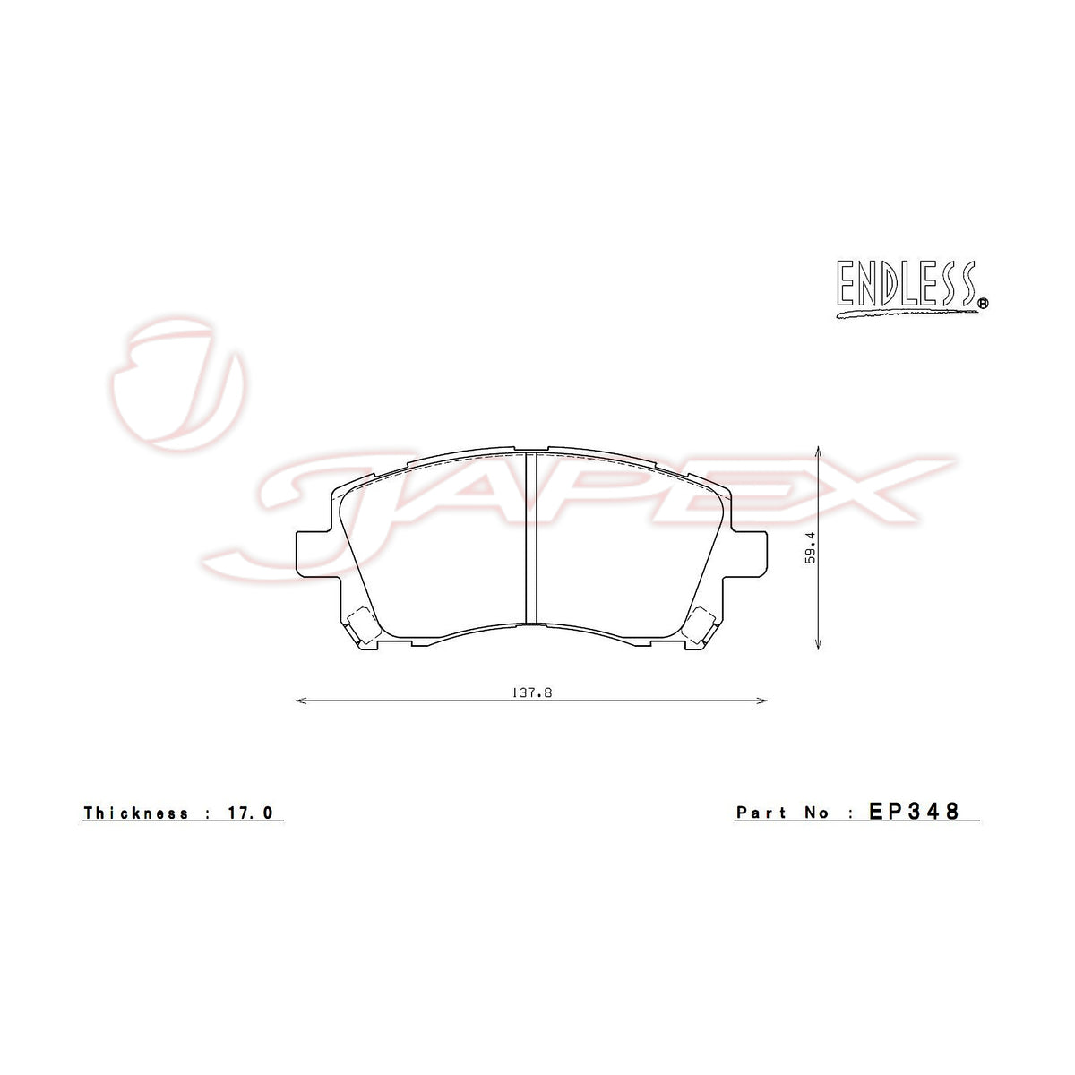 ENDLESS SR01 Front Brake Pads EP348 for IMPREZA GC8 / GF8