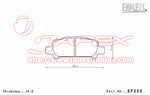 ENDLESS CCRg Front & Rear Brake Pad Set EP348 / EP355 for LEGACY TOURING WAGON BH5 / BH9
