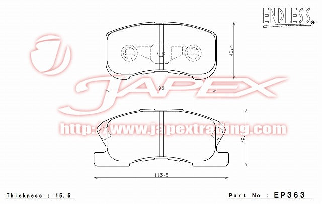 ENDLESS SSS Front Brake Pads EP363 for DUET M100A / M110A / M101A / M111A