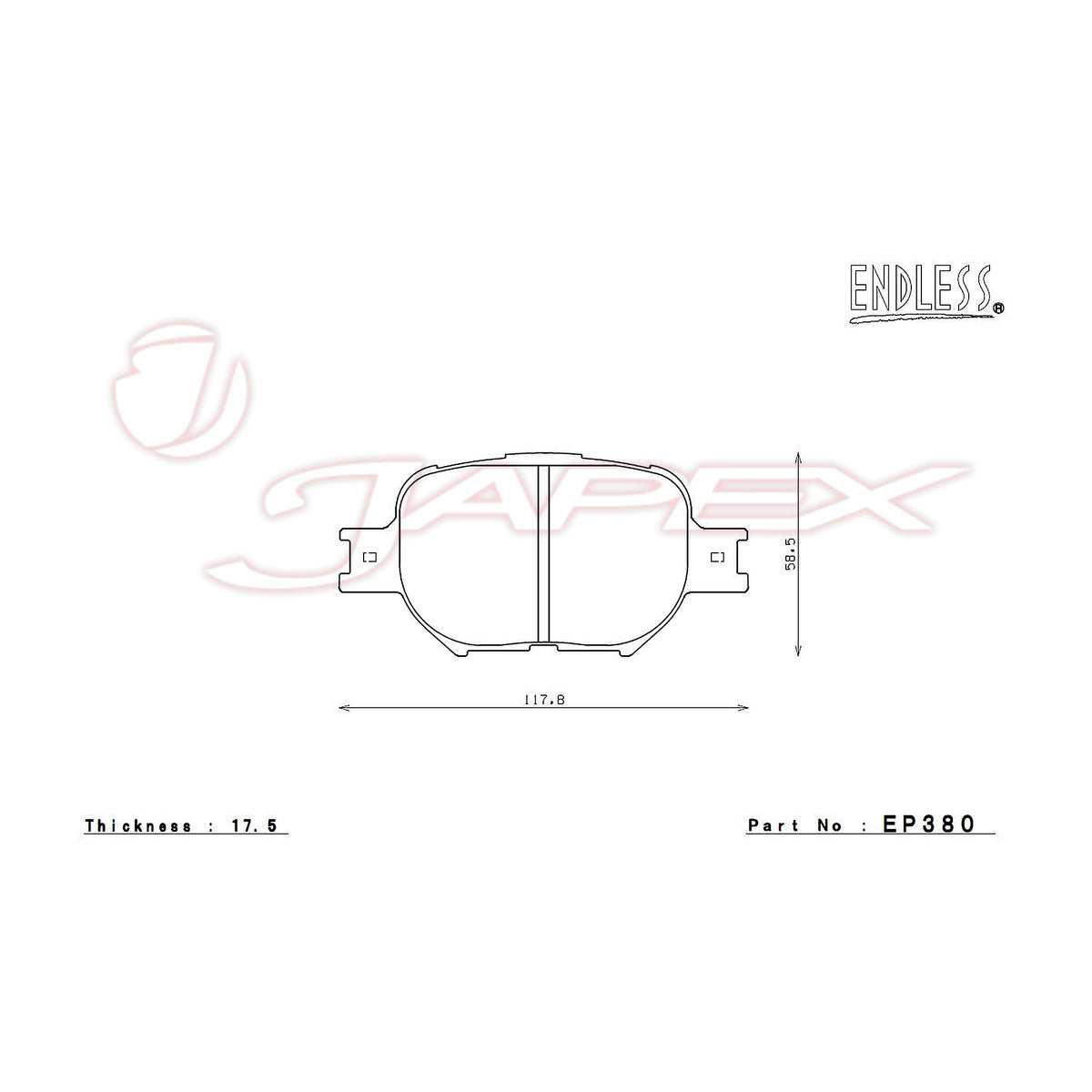 ENDLESS SSS Front & Rear Brake Pad Set EP380 / EP381 for COROLLA FIELDER ZZE123G