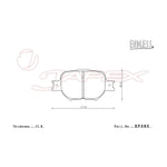 ENDLESS SR01 Front & Rear Brake Pad Set EP380 / EP354 for CROWN JZS171 / JZS175