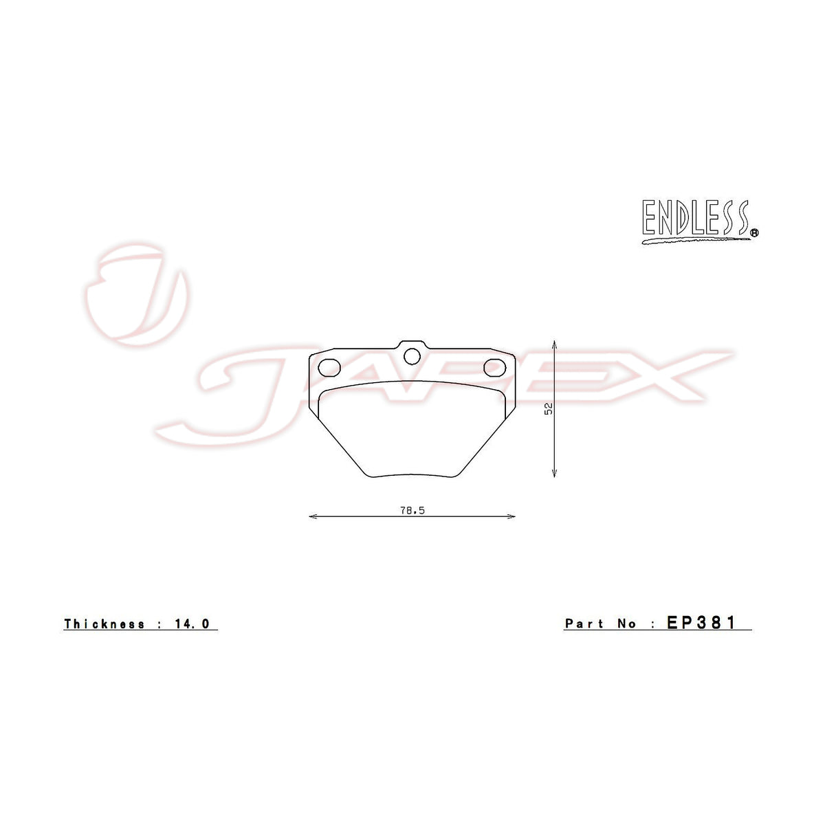 ENDLESS SSS Front & Rear Brake Pad Set EP380 / EP381 for CELICA ZZT231