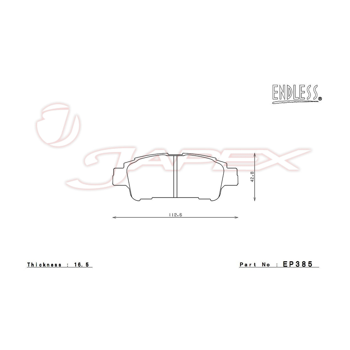 ENDLESS SSS Front & Rear Brake Pad Set EP403 / EP385 for ALPHARD ATH10W