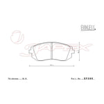 ENDLESS SR01 Front Brake Pads EP386 for LEGACY B4 BM9 / BR9