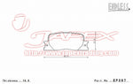 ENDLESS SSS Rear Brake Pads EP397 for KLUGER MCU20W / MCU25W / ACU20W / ACU25W