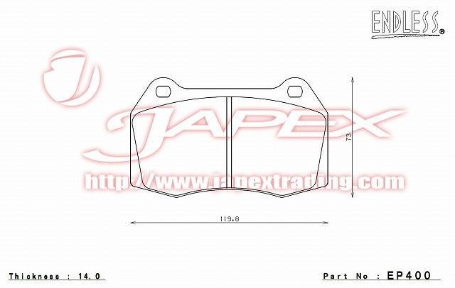 ENDLESS SSS Front Brake Pads EP400 for INTEGRA DC5