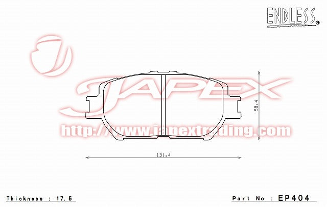 ENDLESS SSS Front Brake Pads EP404 for MARK X GRX120 / GRX121