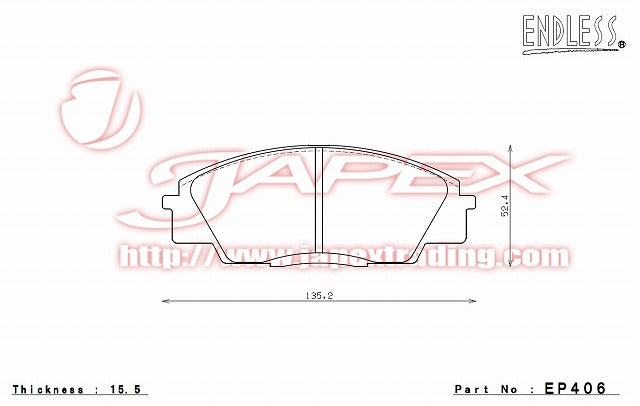 ENDLESS SSS Front Brake Pads EP406 for CIVIC EP3