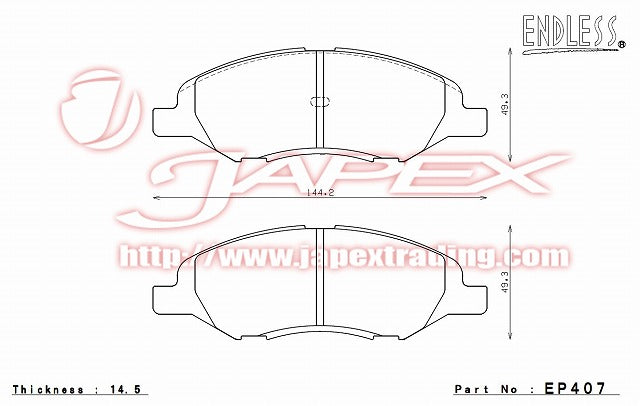 ENDLESS SSS Front Brake Pads EP407 for CUBE BZ11 / BNZ11