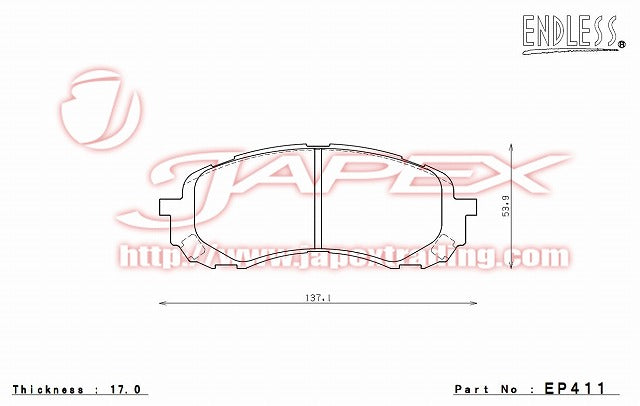 ENDLESS SSS Front Brake Pads EP411 for IMPREZA GH2 / GH3