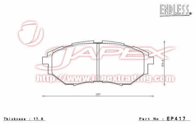 ENDLESS SSS Front Brake Pads EP417 for FORESTER SJG