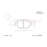 ENDLESS SSS Front & Rear Brake Pad Set EP421 / EP422 for MARK X GRX130 / GRX135