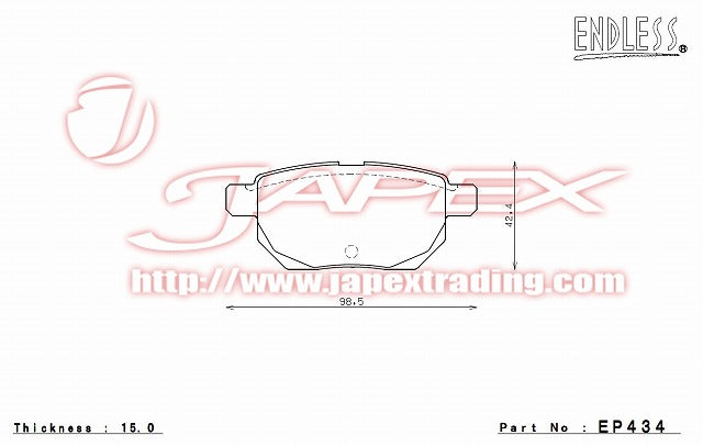 ENDLESS SSS Rear Brake Pads EP434 for RACTIS NCP100