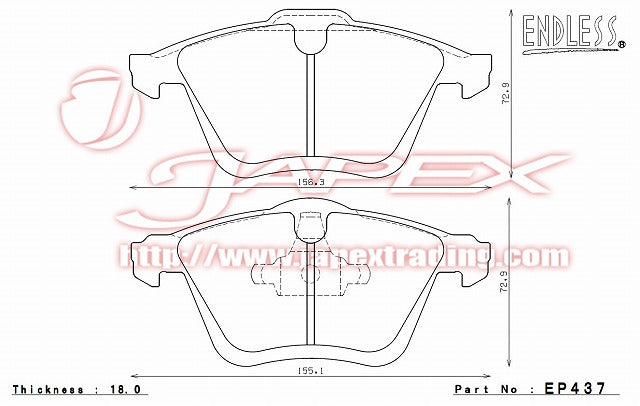 ENDLESS MX72 Front Brake Pads EP437 for ATENZA SPORT GH5FS