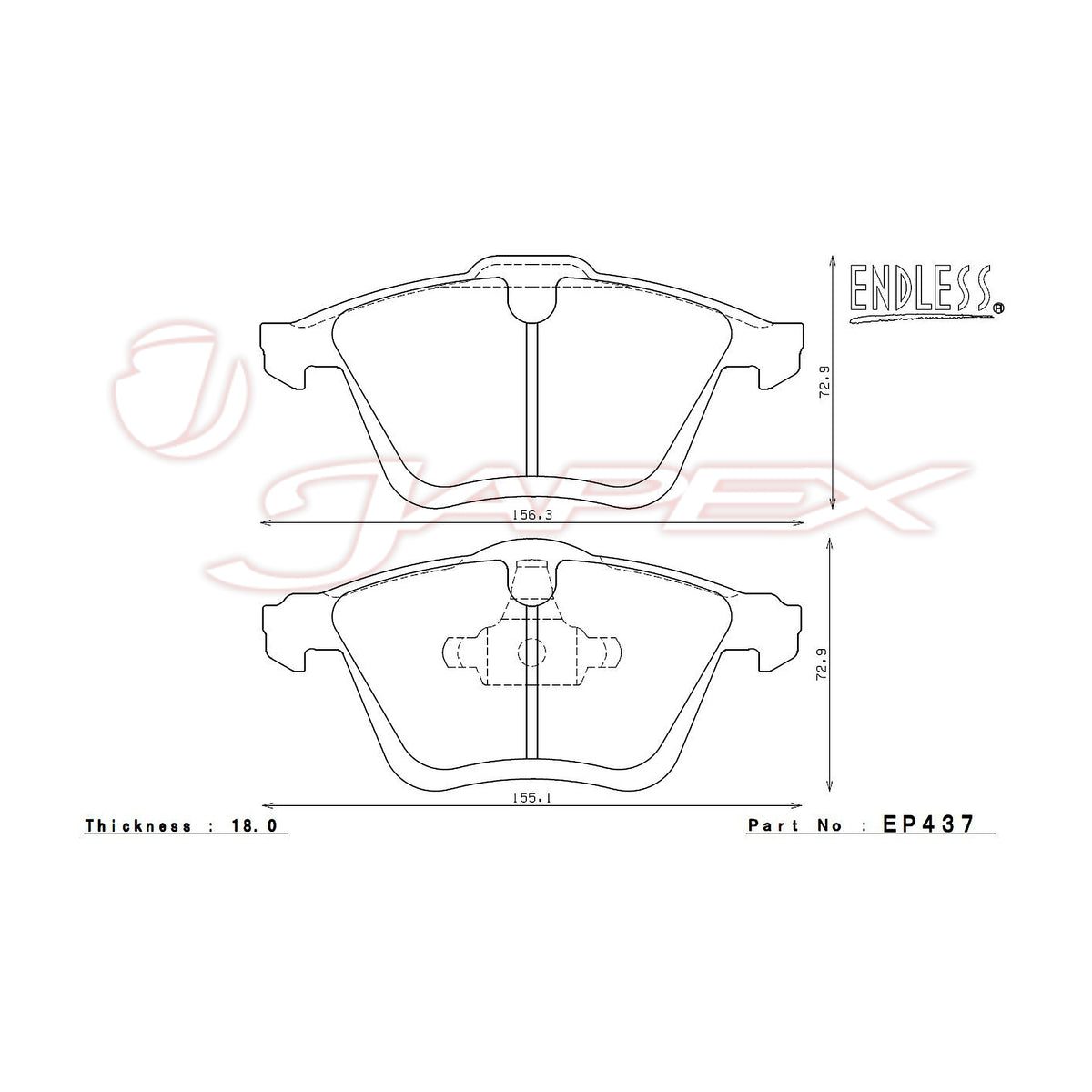 ENDLESS SR01 Front & Rear Brake Pad Set EP437 / EP438 for ATENZA SPORT GG3S