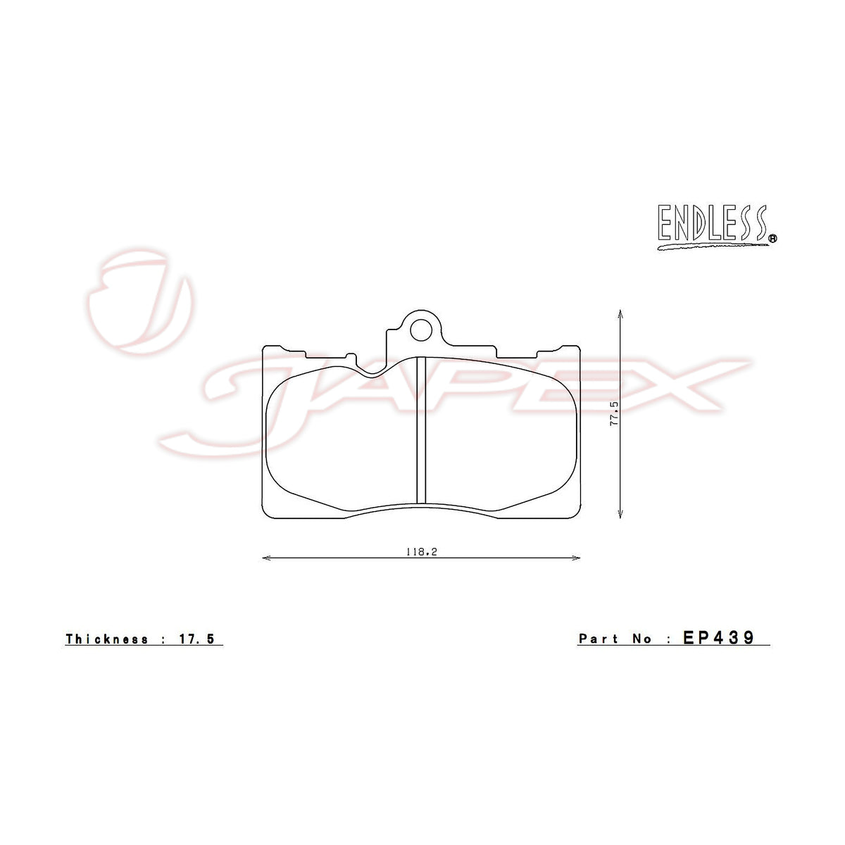 ENDLESS SSS Front & Rear Brake Pad Set EP439 / EP422 for CROWN GRS214