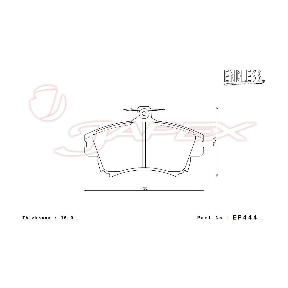 ENDLESS SR01 Front Brake Pads EP444 for COLT Z27AG