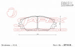 ENDLESS SSS Front Brake Pads EP449 for PRIUS ALPHA ZVW40 / ZVW41W