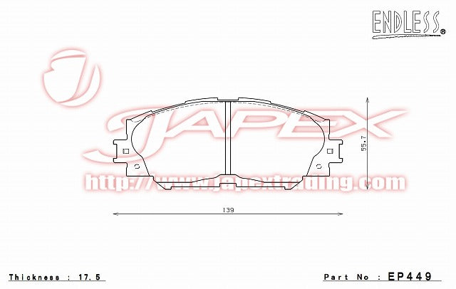 ENDLESS SSS Front Brake Pads EP449 for BLADE AZE154H / AZE156H